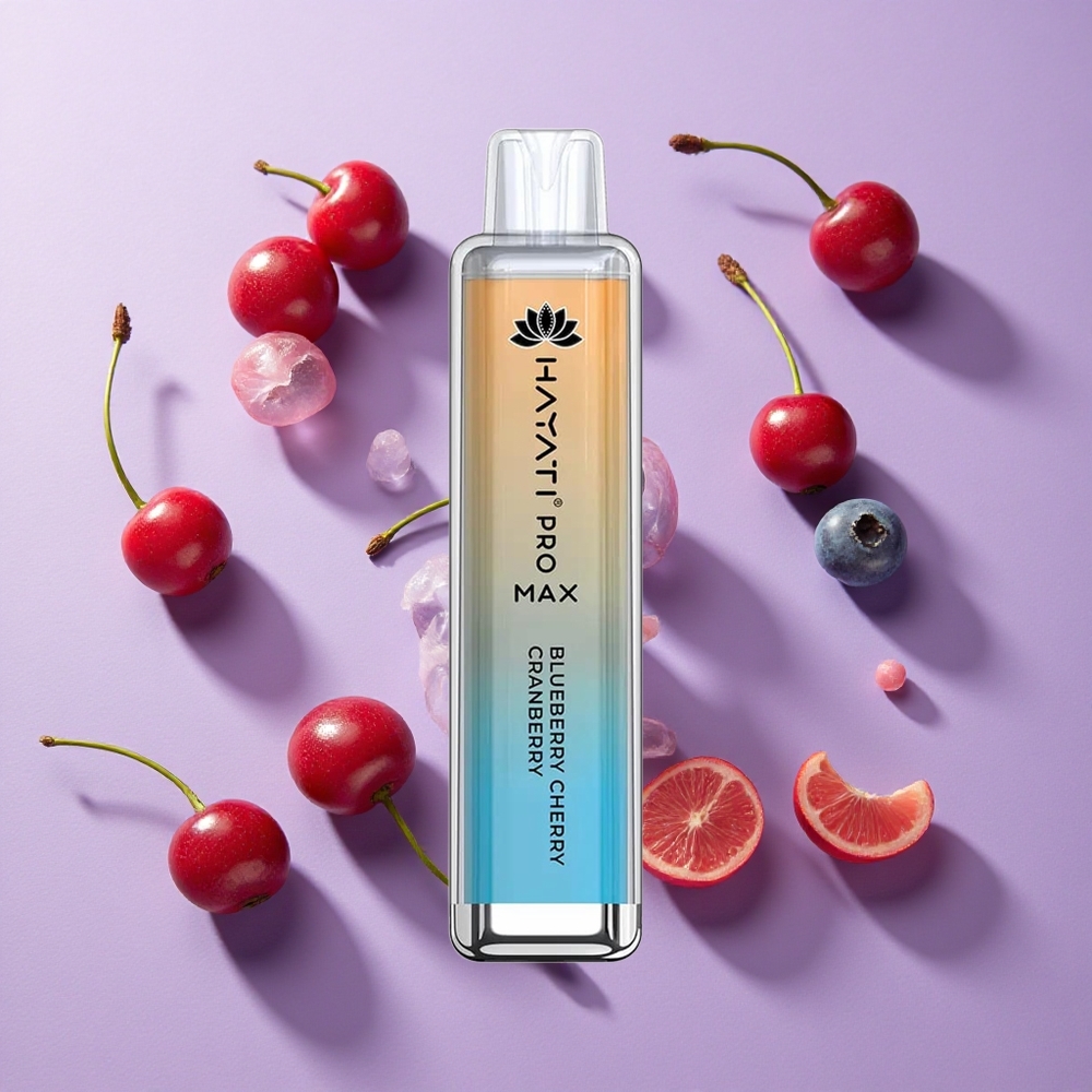 Hayati Pro Max 4000 Puffs Rechargeable Disposable Vape Blueberry Cherry Cranberry