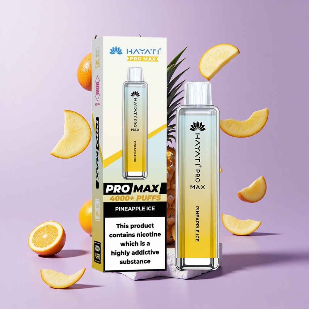 Hayati Pro Max 4000 Puffs Rechargeable Disposable Vape Pineapple Ice