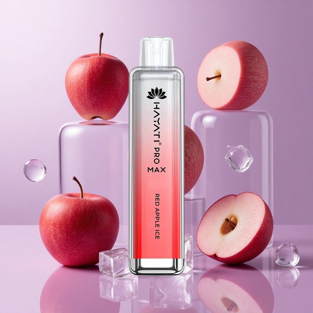 Hayati Pro Max 4000 Puffs Rechargeable Disposable Vape Red Apple Ice