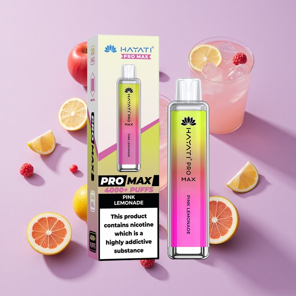 Hayati Pro Max 4000 Puffs Rechargeable Pink Lemonade