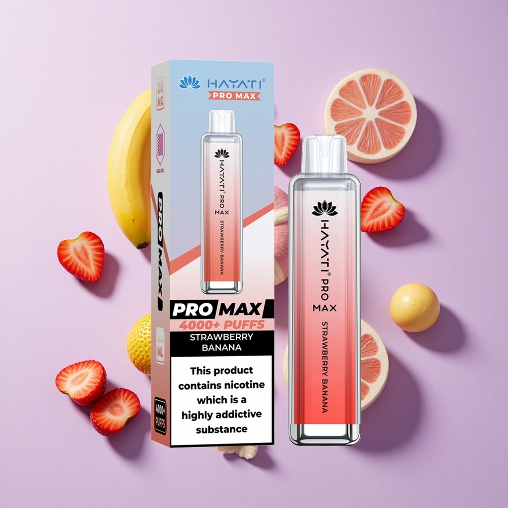 Hayati Pro Max 4000 Puffs Rechargeable Strawberry Banana