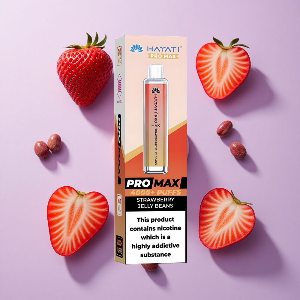 Hayati Pro Max 4000 Puffs Rechargeable Strawberry Jelly Beans