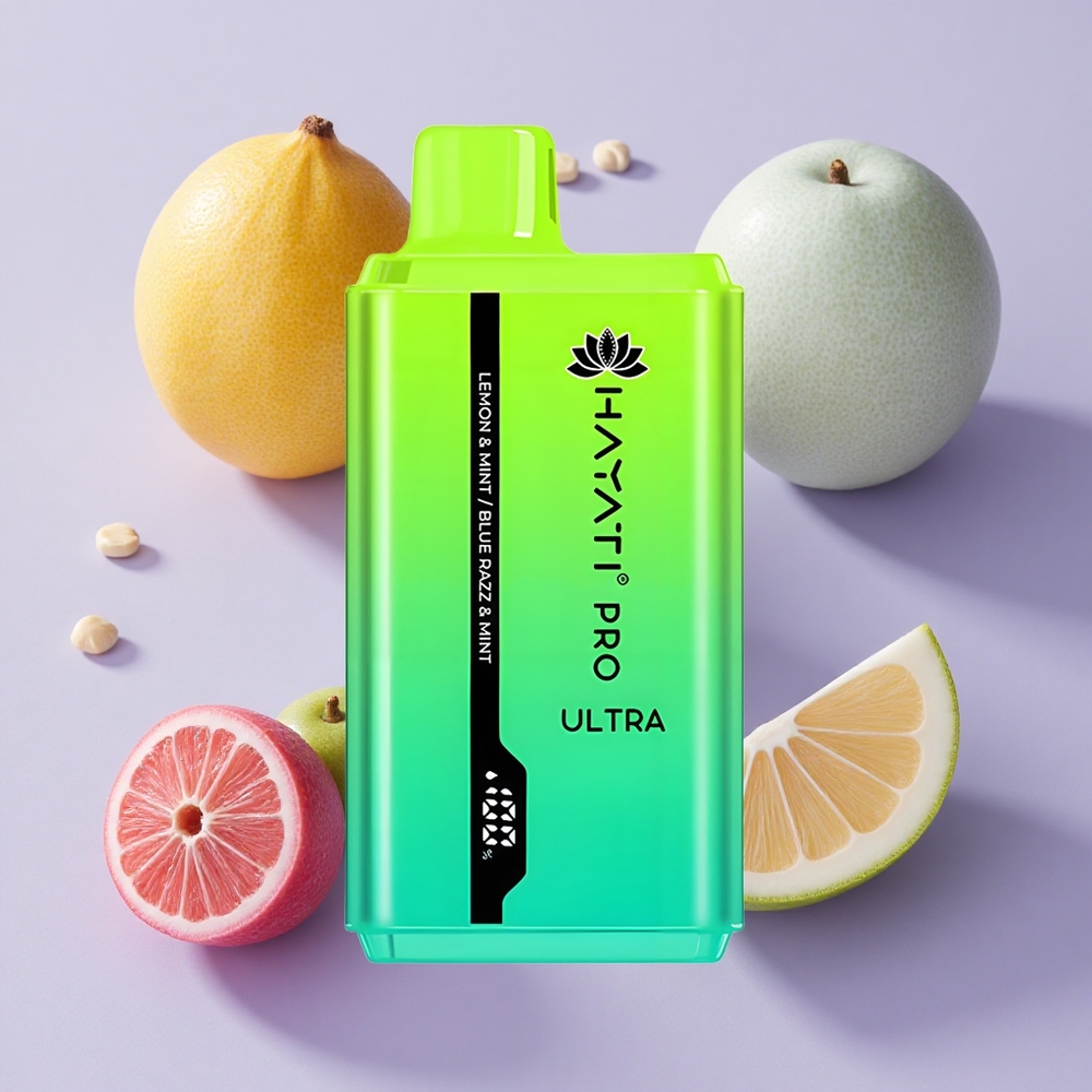Hayati Pro Ultra 15000 Puffs 12ml Lemon & Mint Blue Razz & Mint