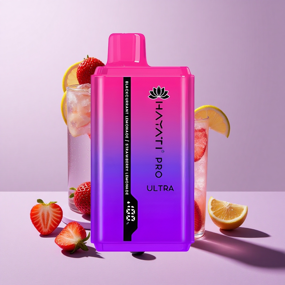 Hayati Pro Ultra 15000 Puffs 2 12ml Blackcurrant Lemonade Strawberry Lemonade