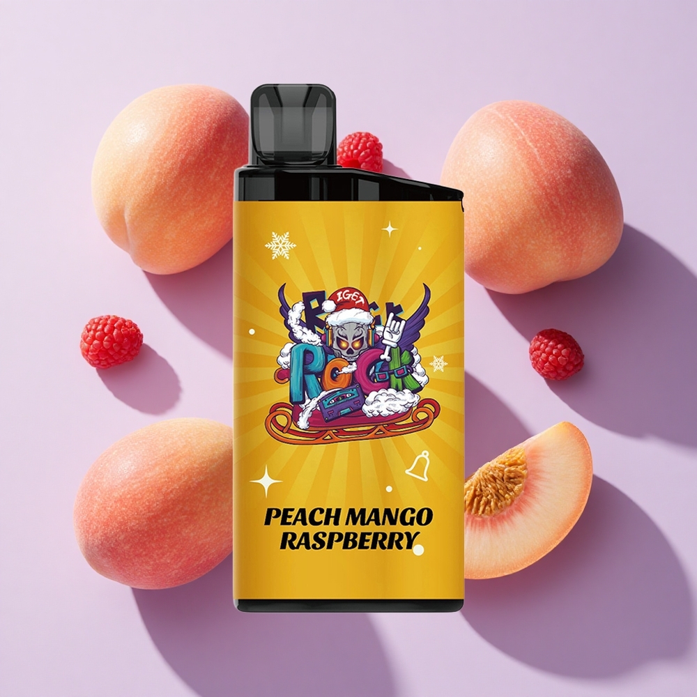 IGET Bar 3500 Puffs Disposable Vape Peach Mango Raspberry with 1400 mAh Battery