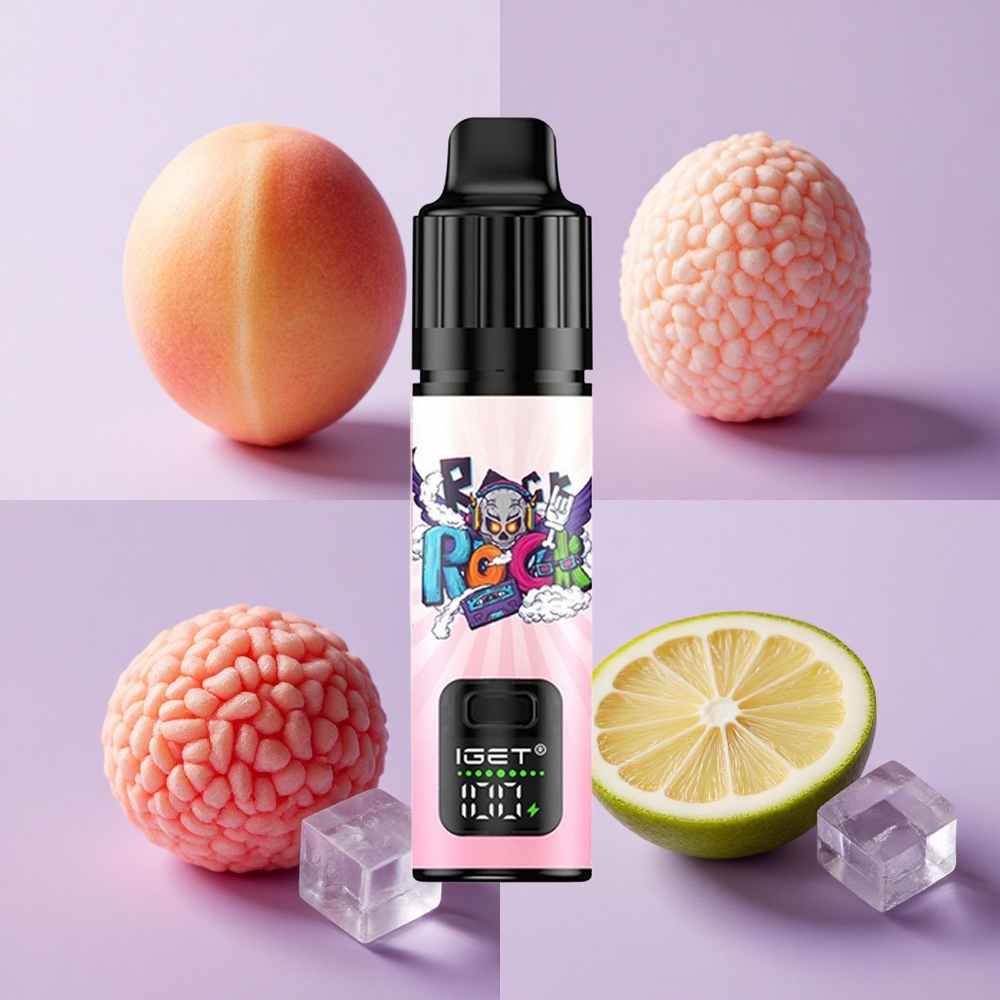 IGET BAR PLUS S3 POD 10000 Puffs Peach Lychee Lime Ice 18ml 950mAh