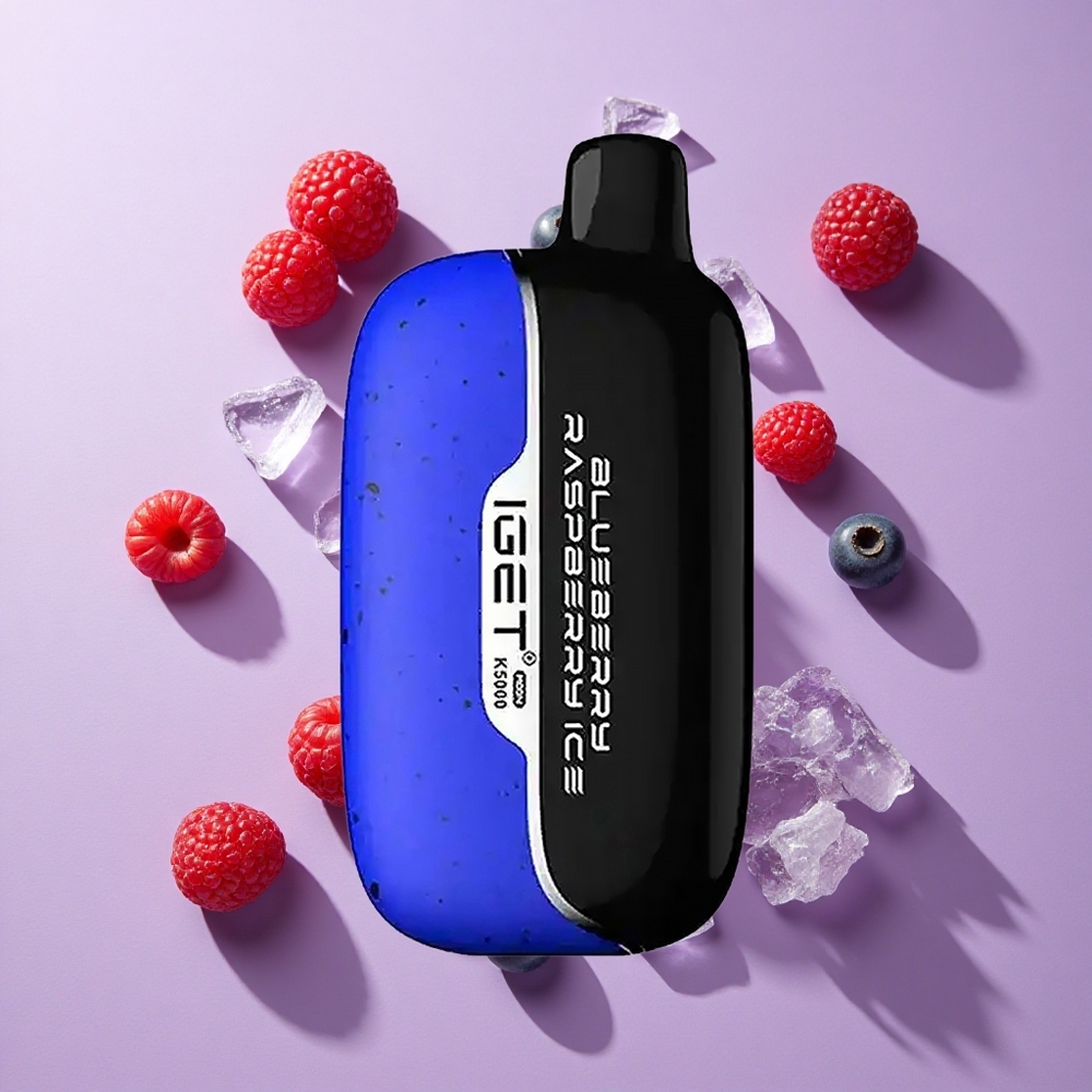 IGET Moon K5000 5000 Puffs Disposable Vape Blueberry Raspberry Ice Mesh Coil