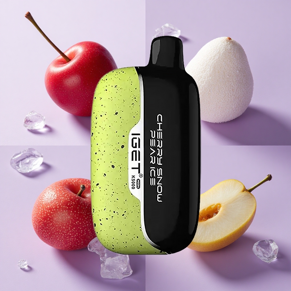 IGET Moon K5000 5000 Puffs Disposable Vape Cherry Snow Pear Ice PC Mesh Coil