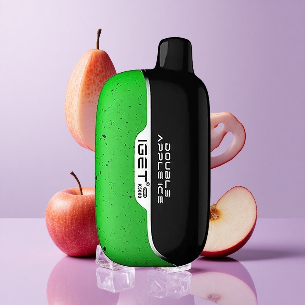IGET Moon K5000 5000 Puffs Disposable Vape Double Apple Ice Mesh Coil