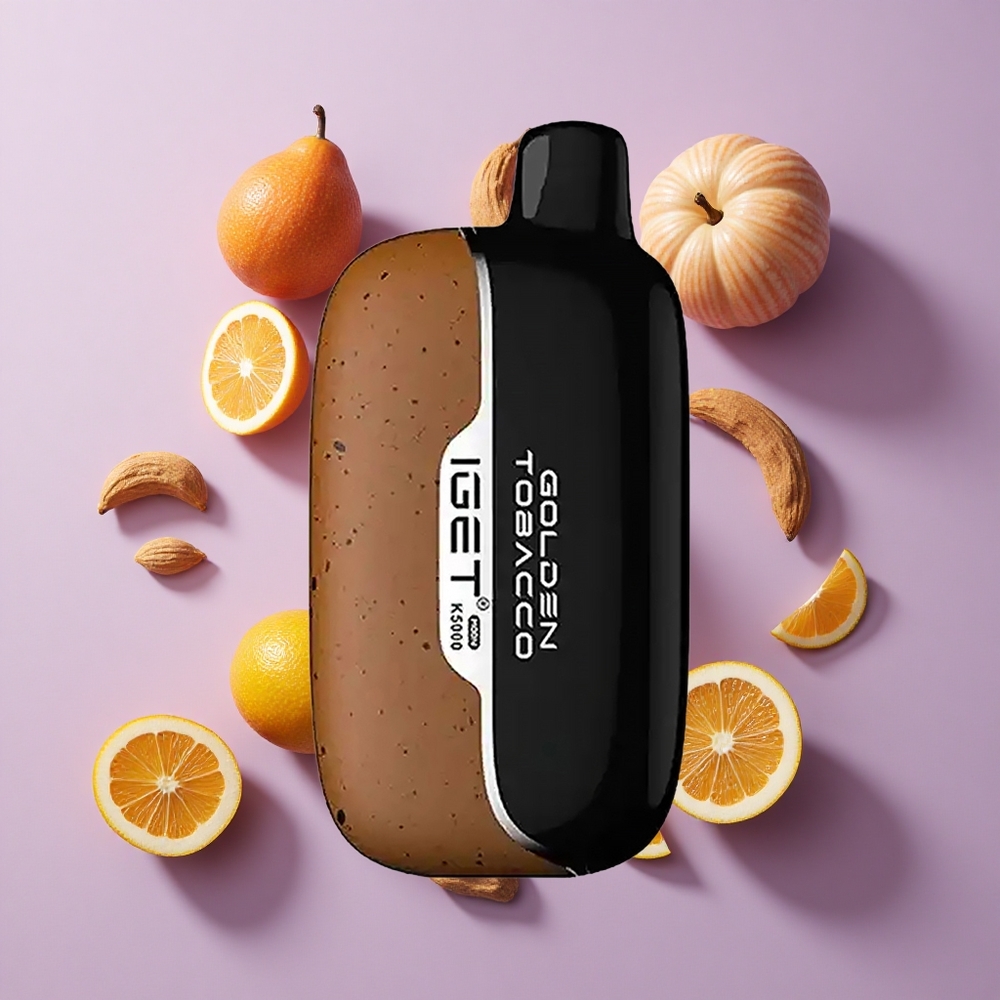 IGET Moon K5000 5000 Puffs Disposable Vape Golden Tobacco Mesh Coil