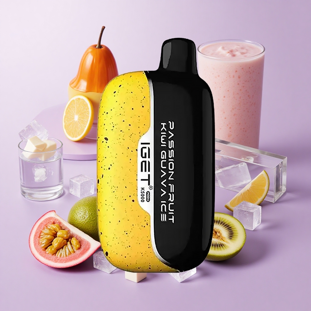 IGET Moon K5000 5000 Puffs Disposable Vape Passion Fruit Kiwi Guava Ice