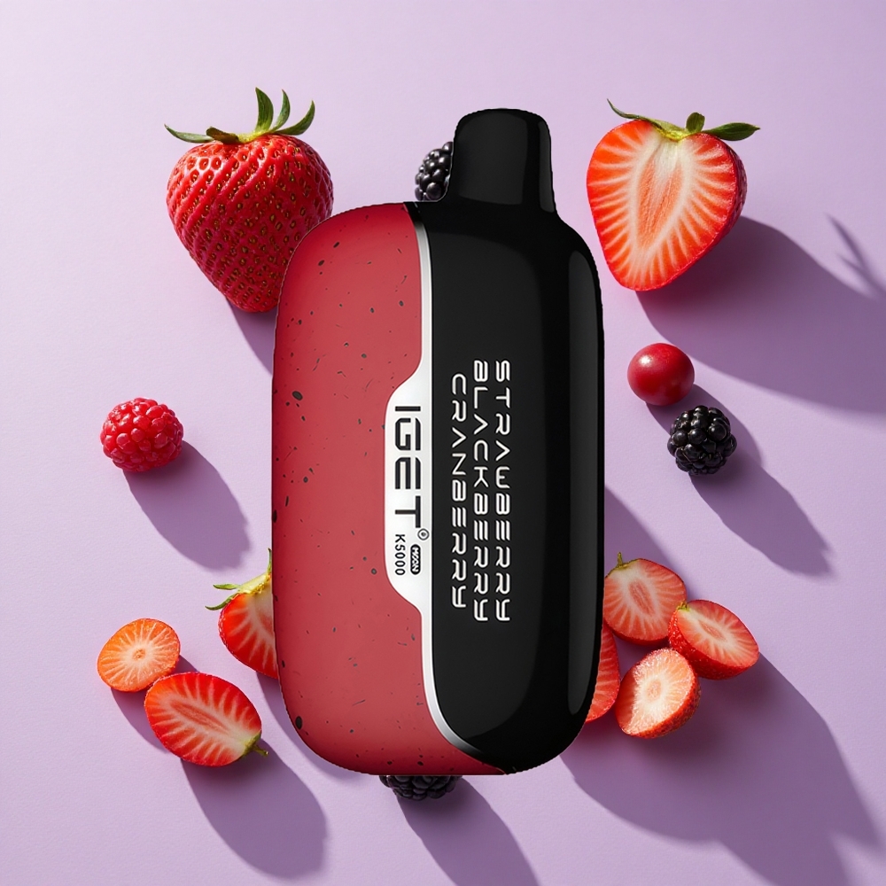 IGET Moon K5000 5000 Puffs Strawberry Blackberry Cranberry Disposable Vape