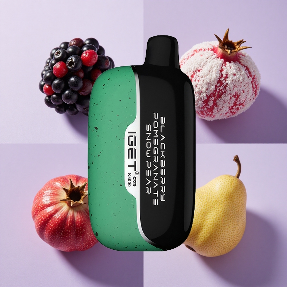 IGET Moon K5000 Puffs Disposable Vape Blackberry Pomegranate Snow Pear Mesh Coil 1.35 Ohm