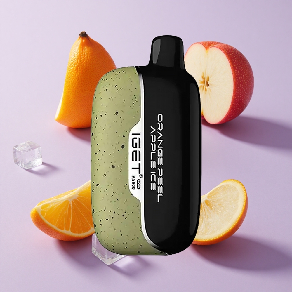 IGET Moon K5000 Puffs Mesh Coil Disposable Vape Orange Peel Apple Ice