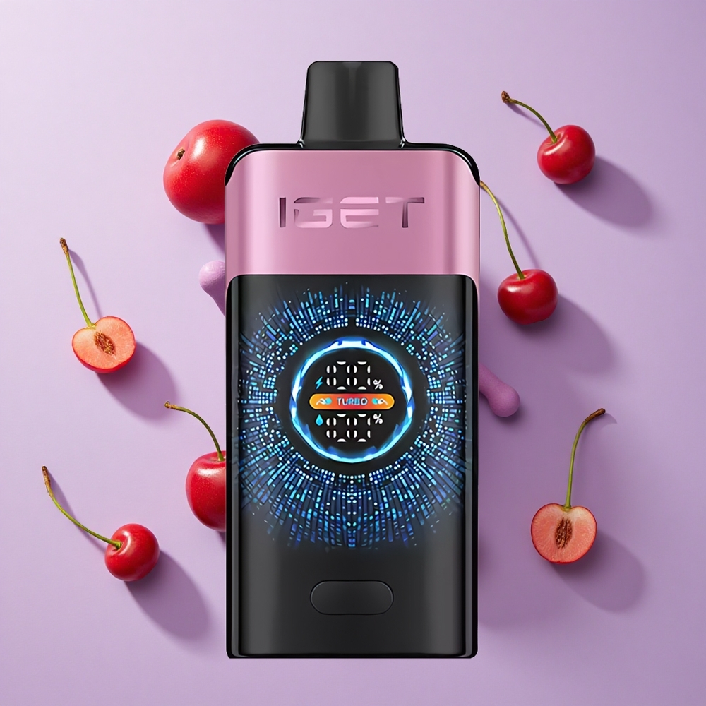 IGET ONE 12000 Puffs Disposable Vape Cherry Monster with Large Curved Color Screen