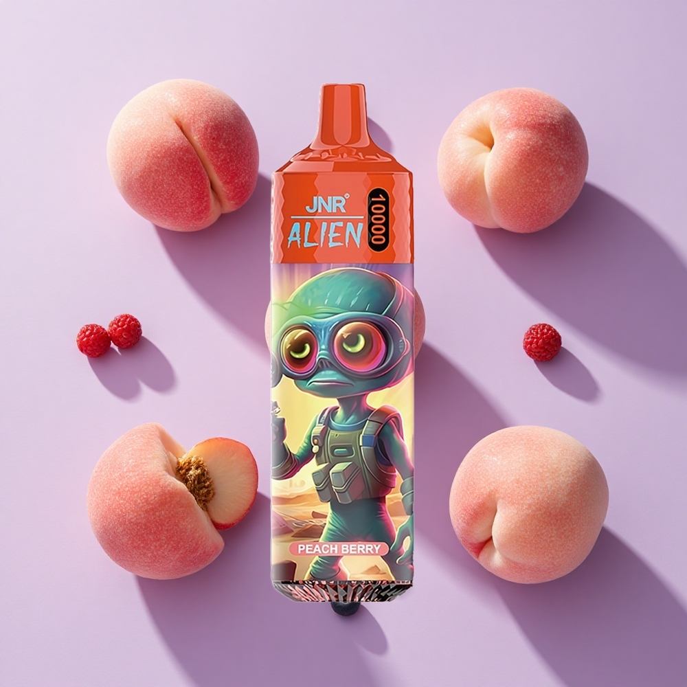 JNR Alien 10000 Puffs Peach Berry with Type-C Quick Charge & LED Lights