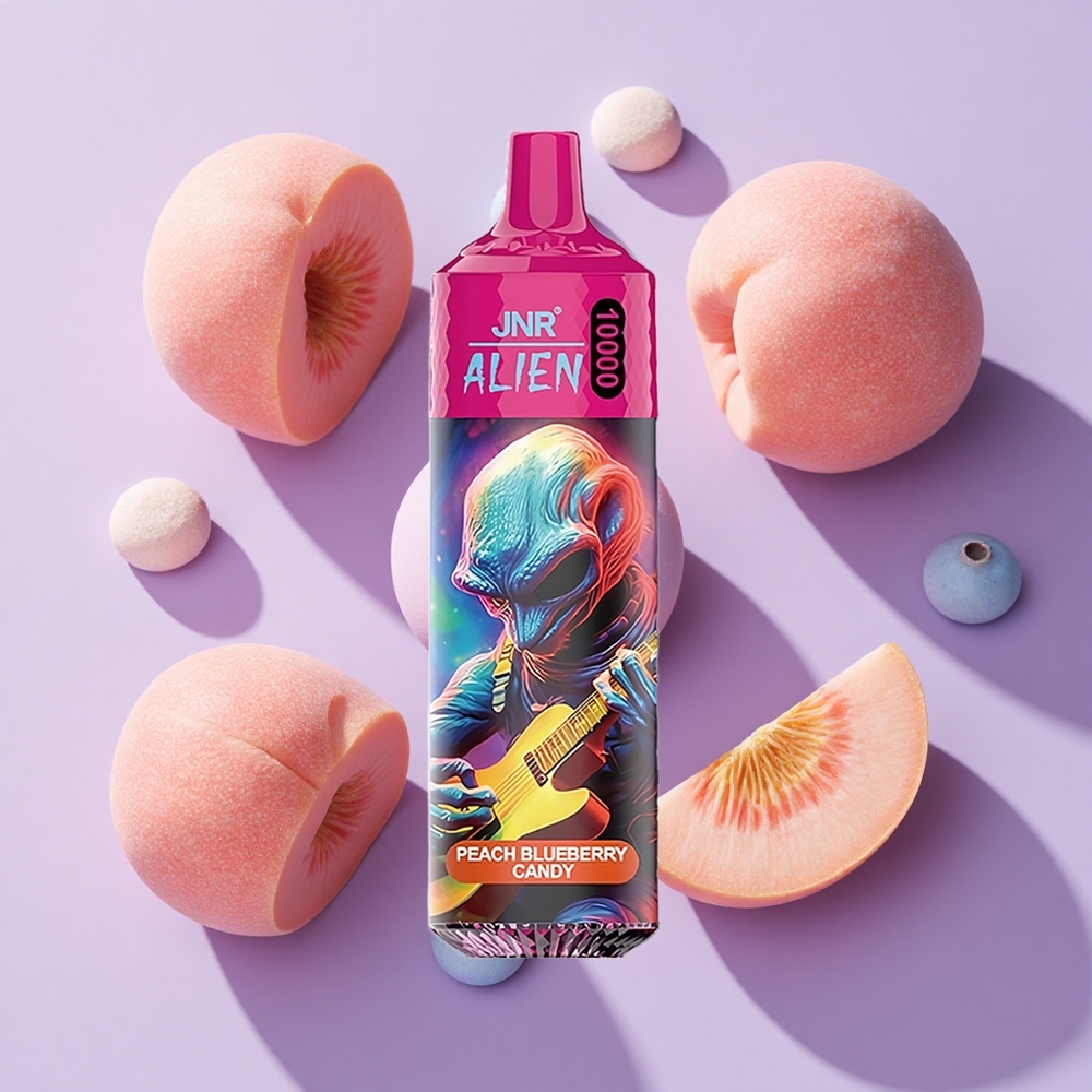 JNR Alien 10000 Puffs Peach Blueberry Candy with LED Lights