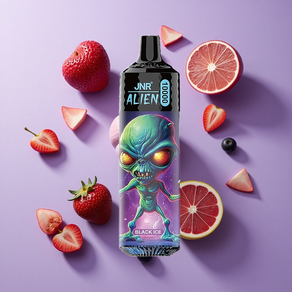 JNR Alien 10000 Puffs RGB LED Black Ice