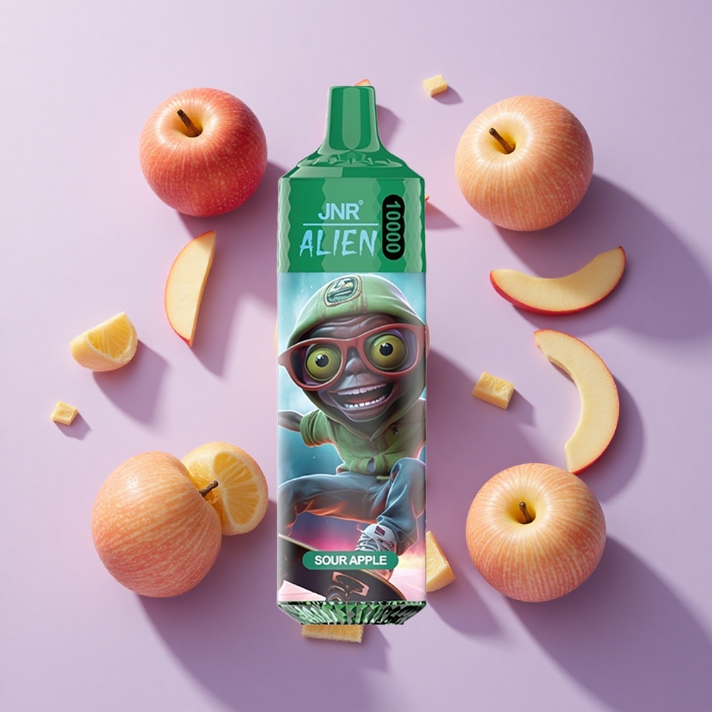 JNR Alien 10000 Puffs RGB LED Disposable Vape Sour Apple