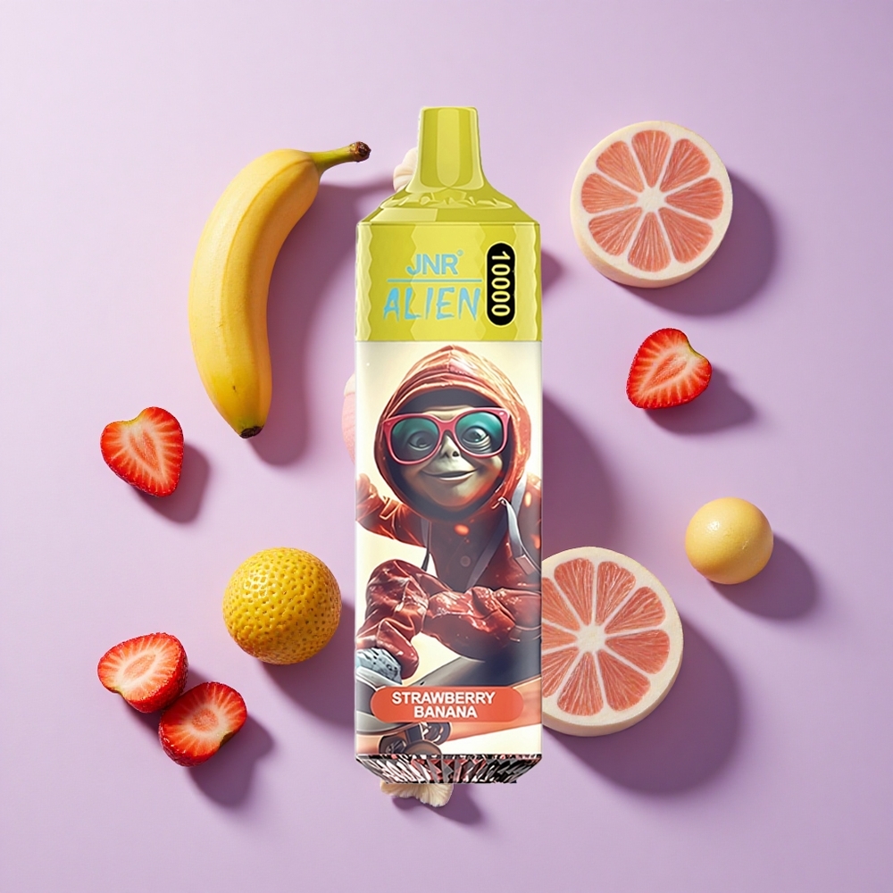 JNR Alien 10000 Puffs Strawberry Banana Type-C Quick Charge