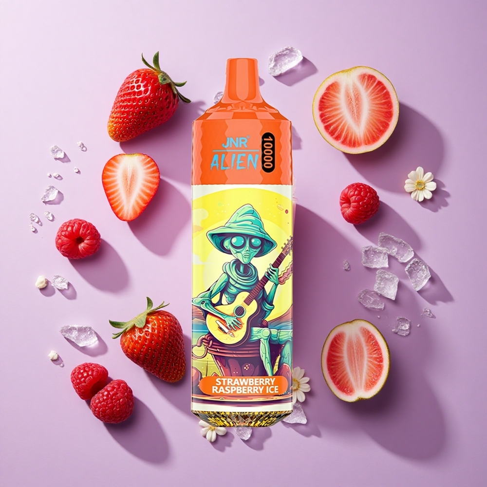 JNR Alien 10000 Puffs Strawberry Raspberry Ice with LED & Type-C
