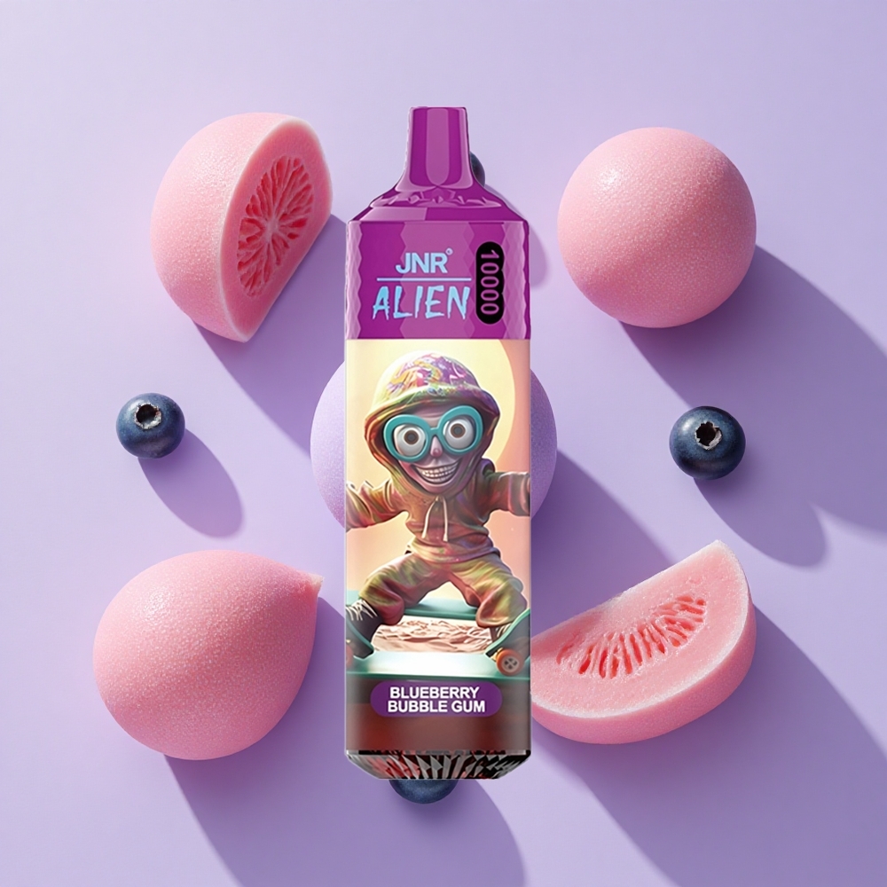 JNR Alien 10000 Puffs Type-C Quick Charge Blueberry Bubble Gum