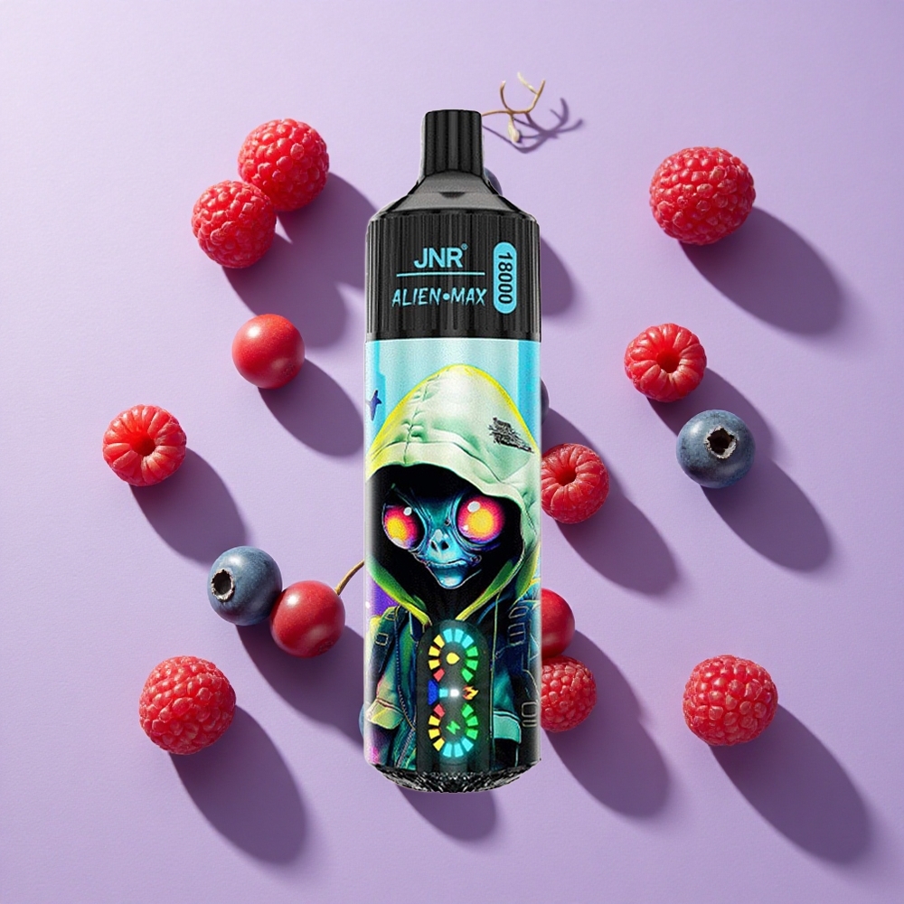 JNR Alien Max 18000 Puffs Dual Mesh Blueberry Raspberry