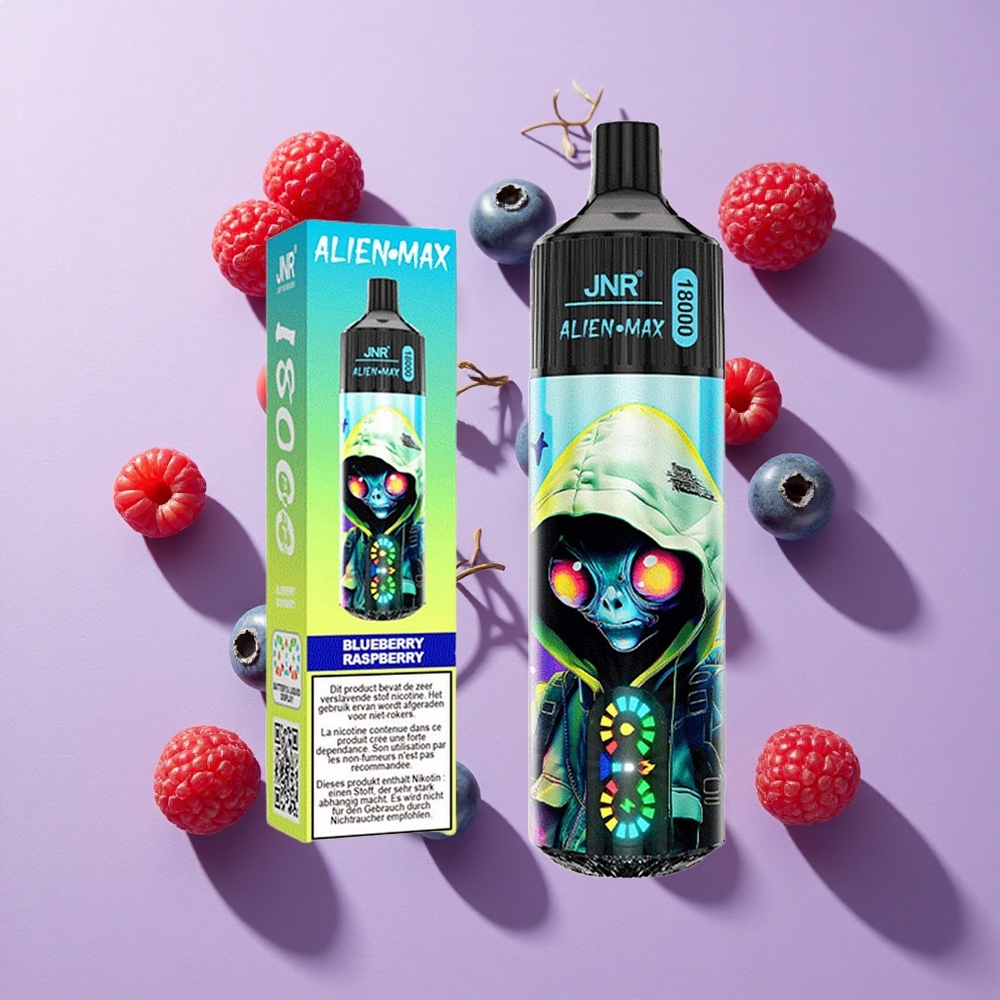 JNR Alien Max 18000 Puffs Dual Mesh Blueberry Raspberry