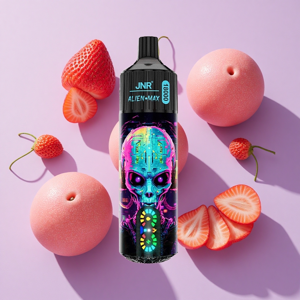 JNR Alien Max 18000 Puffs Dual Mesh Hubba Bubba Strawberry