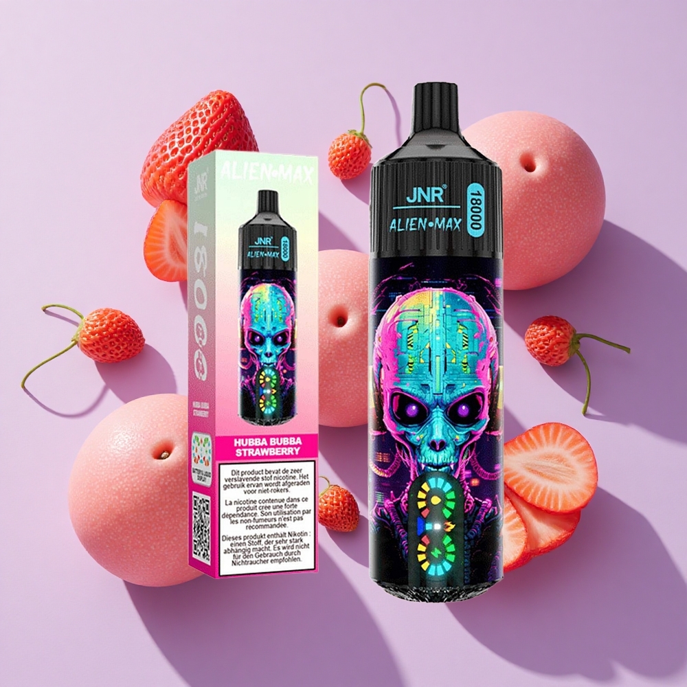 JNR Alien Max 18000 Puffs Dual Mesh Hubba Bubba Strawberry