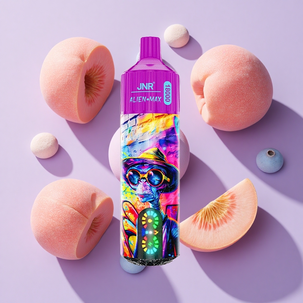 JNR Alien Max 18000 Puffs Dual Mesh Peach Blueberry Candy