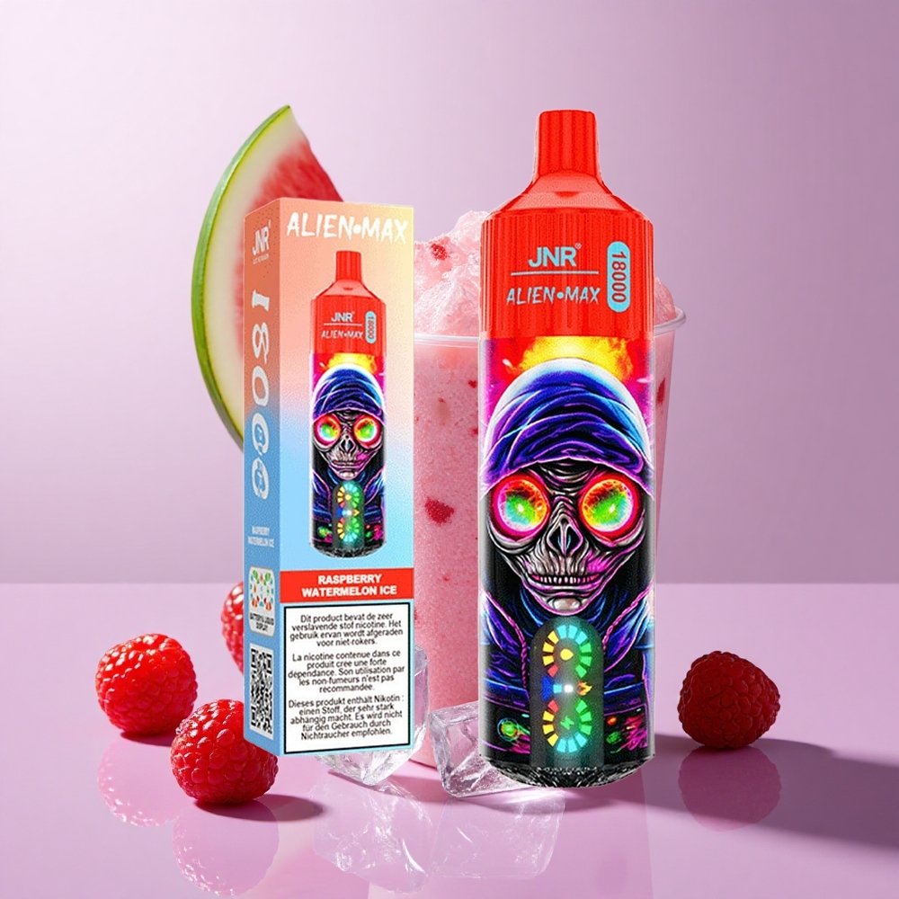 JNR Alien Max 18000 Puffs Dual Mesh Raspberry Watermelon Ice