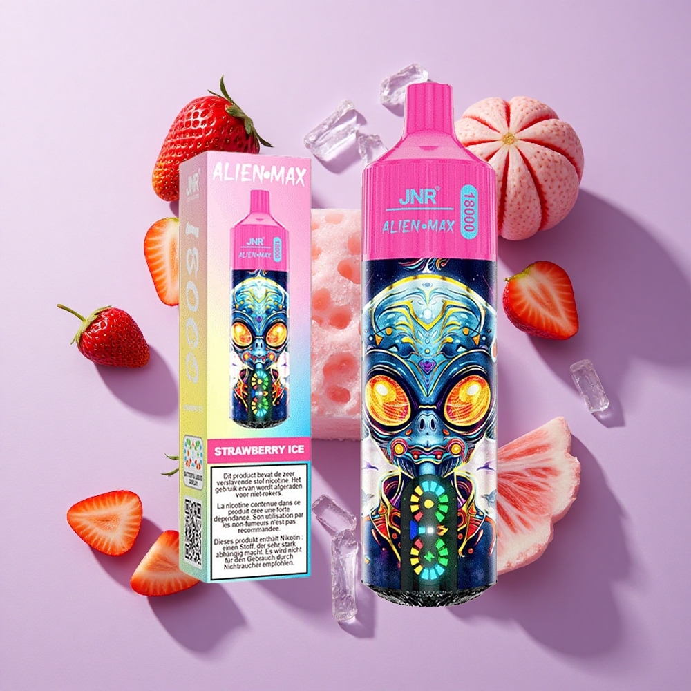 JNR Alien Max 18000 Puffs Dual Mesh Strawberry Ice