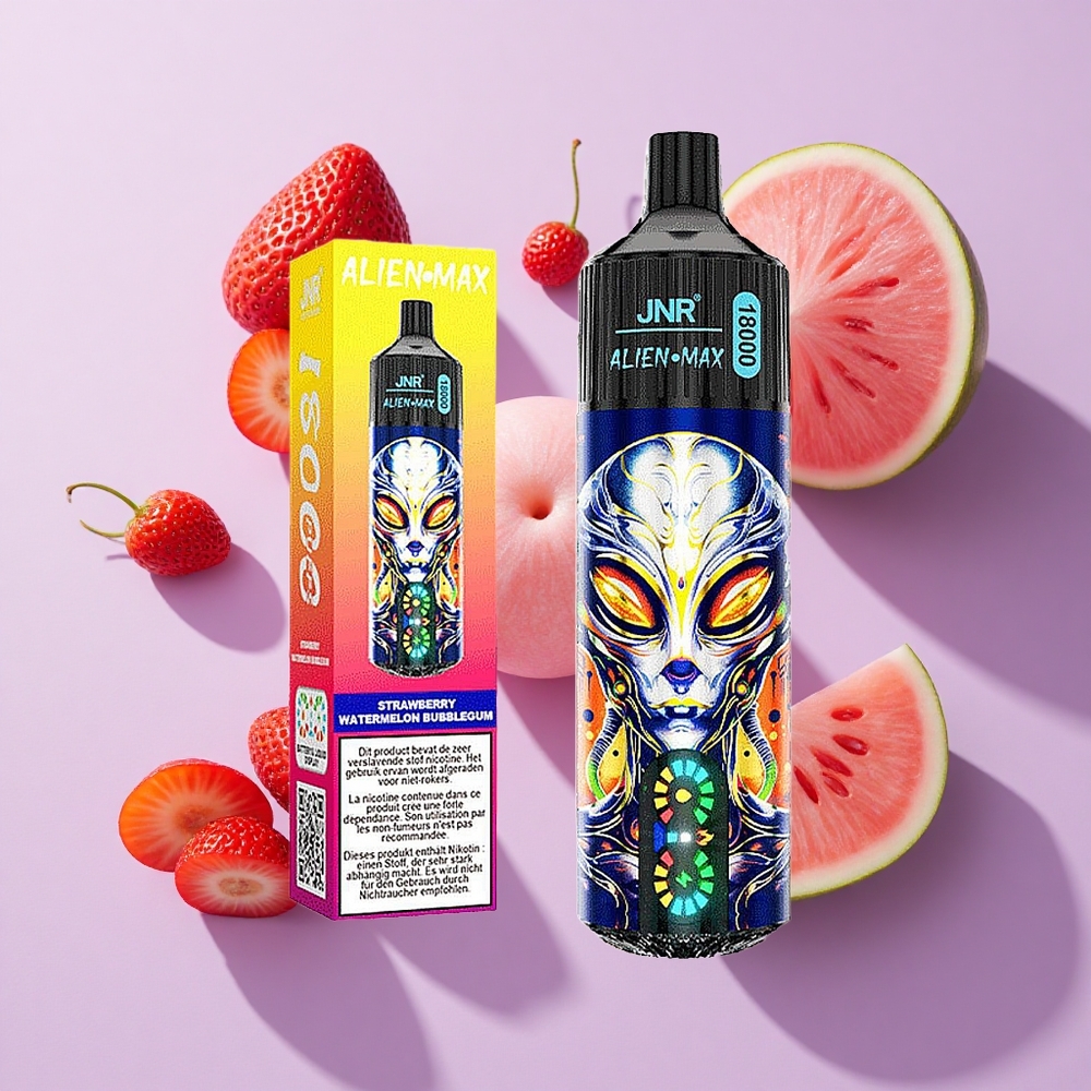 JNR Alien Max 18000 Puffs Dual Mesh Strawberry Watermelon Bubblegum