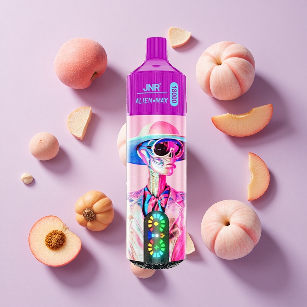 JNR Alien Max 18000 Puffs Dual Mesh White Peach Razz