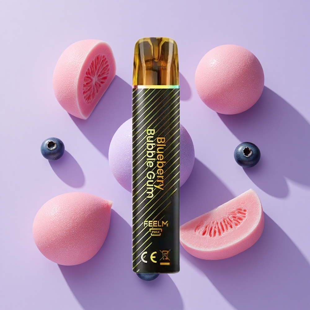 JNR Black&Golden 600+200 Puffs Disposable Vape Blueberry Bubble Gum