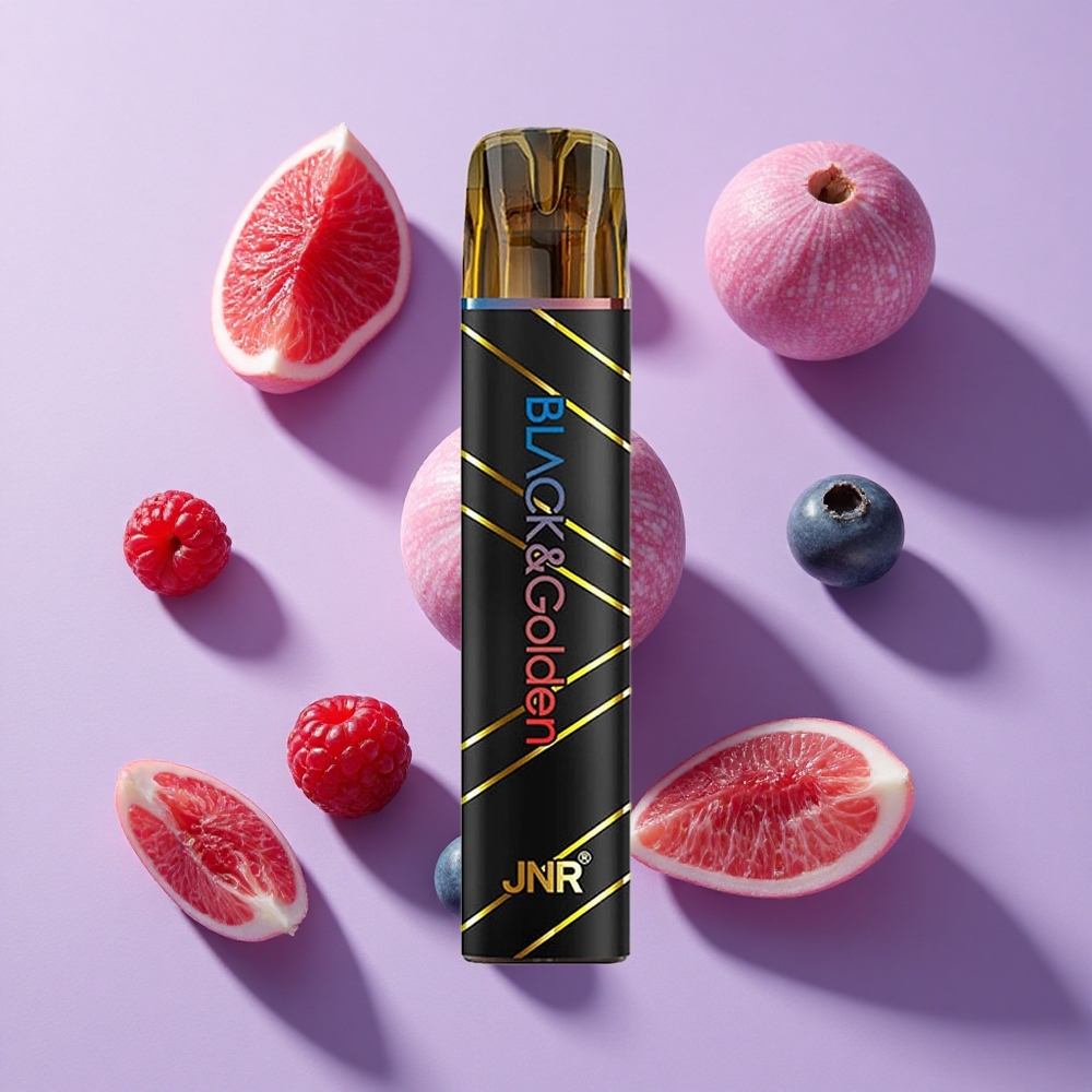 JNR Black&Golden 600+200 Puffs Disposable Vape Blueberry Sour Raspberry