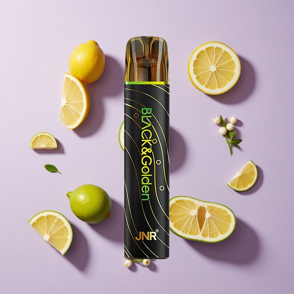 JNR Black&Golden 600+200 Puffs Disposable Vape Lemon & Lime 2% Nicotine