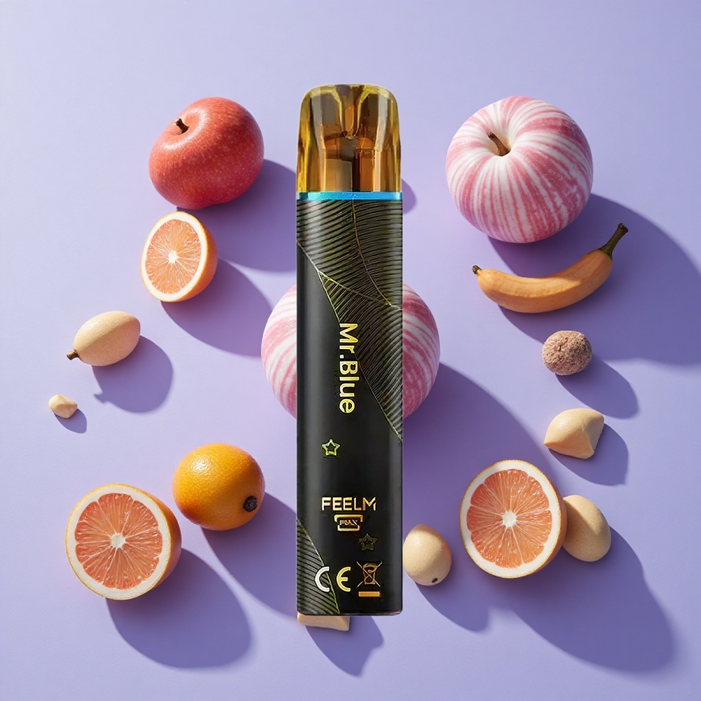 JNR Black&Golden 600+200 Puffs Disposable Vape Mr Blue