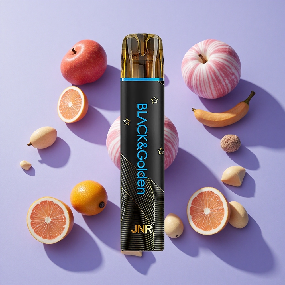 JNR Black&Golden 600+200 Puffs Disposable Vape Mr Blue