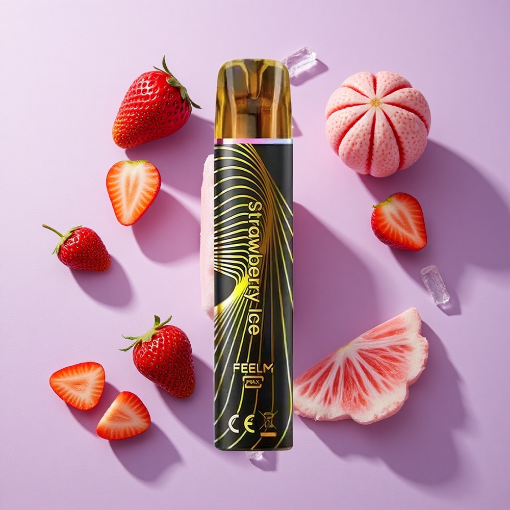 JNR Black&Golden 600+200 Puffs Disposable Vape Strawberry Ice