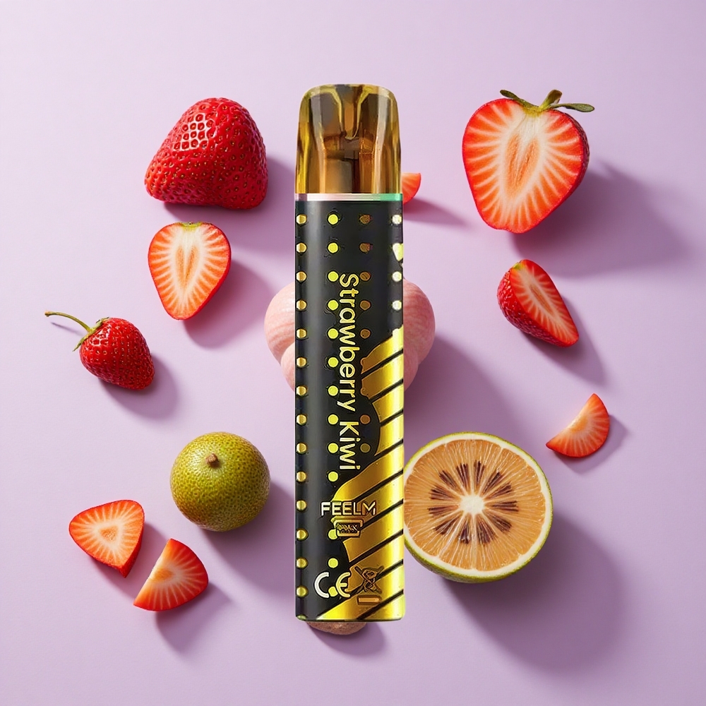 JNR Black&Golden 600+200 Puffs Disposable Vape Strawberry Kiwi