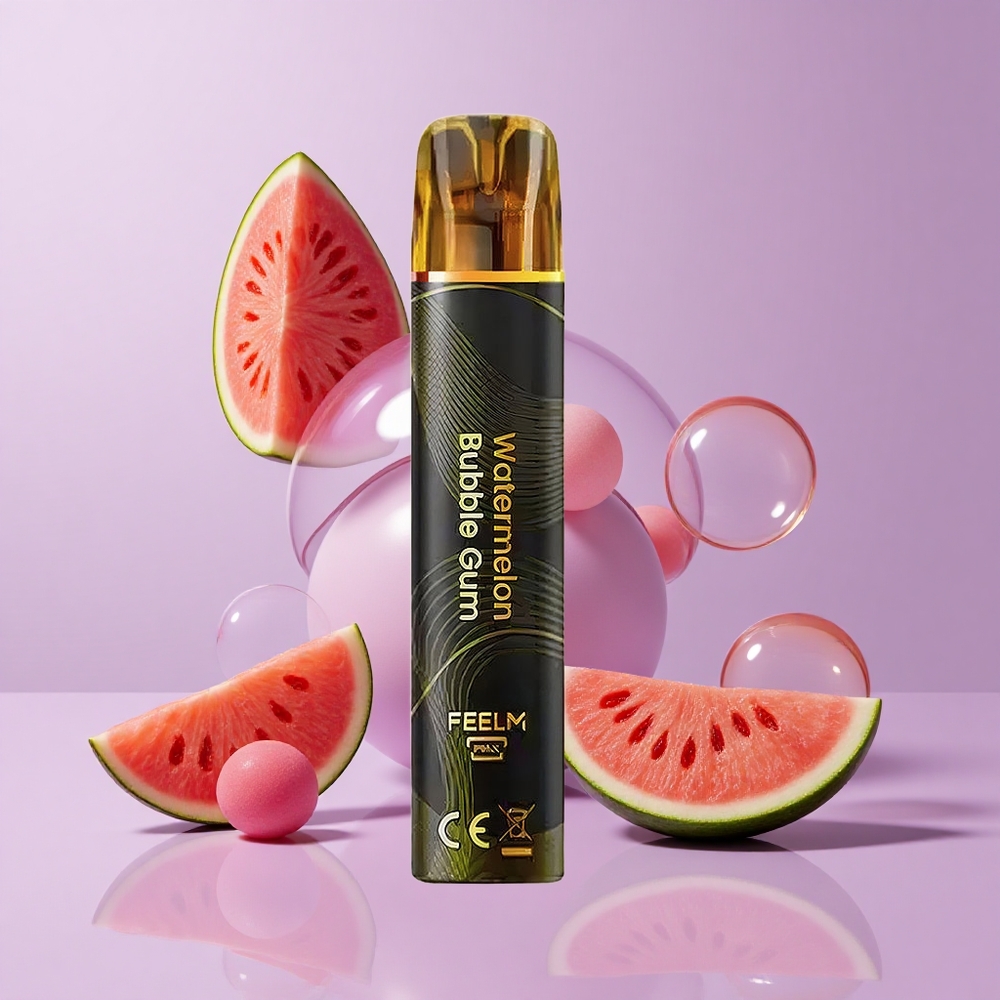 JNR Black&Golden 600+200 Puffs Disposable Vape Watermelon Bubble Gum