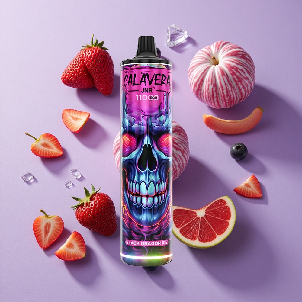 JNR Calavera 11000 Puffs Disposable Vape Black Dragon Ice 21ml Mesh