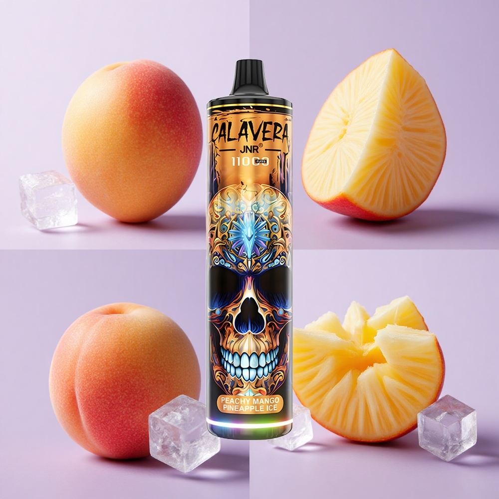 JNR Calavera 11000 Puffs Disposable Vape Peach Mango Pineapple Ice 850mAh 21mL