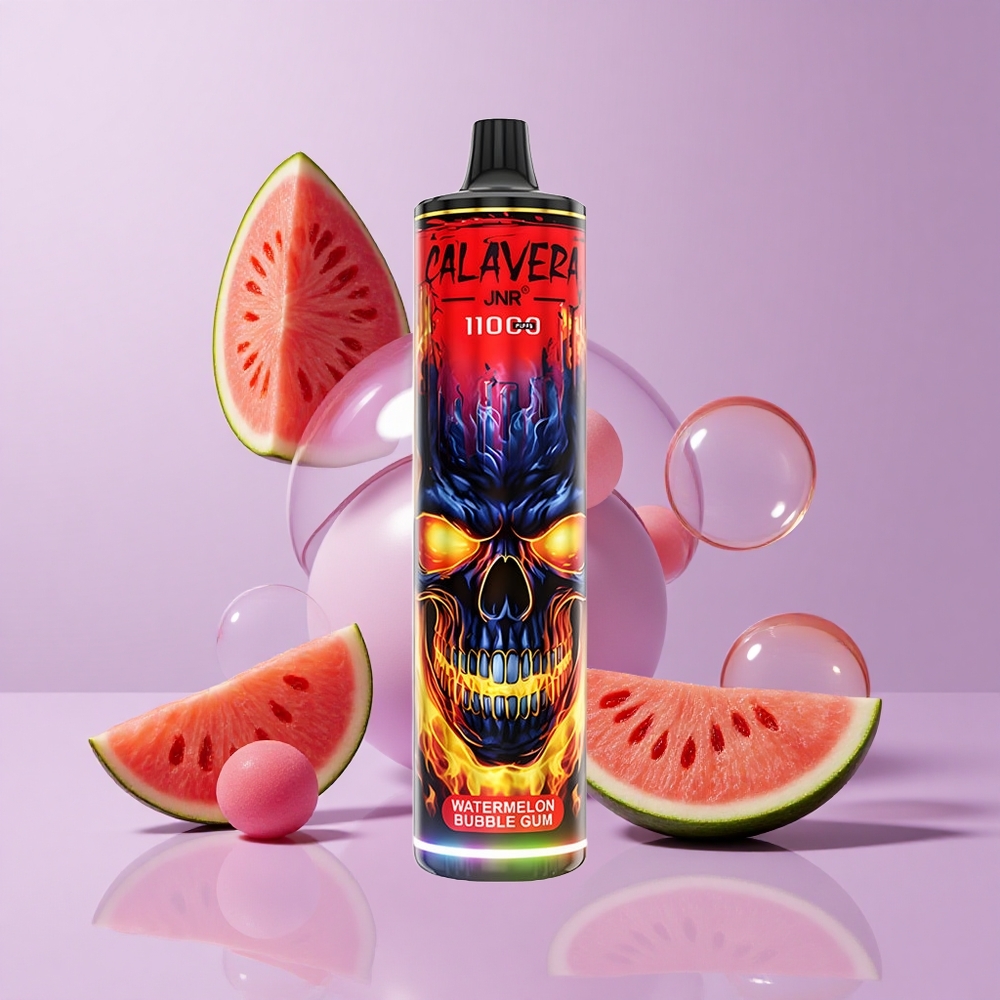 JNR Calavera 11000 Puffs Disposable Vape Watermelon Bubble Gum 21ml 0% 2% 5% Nicotine