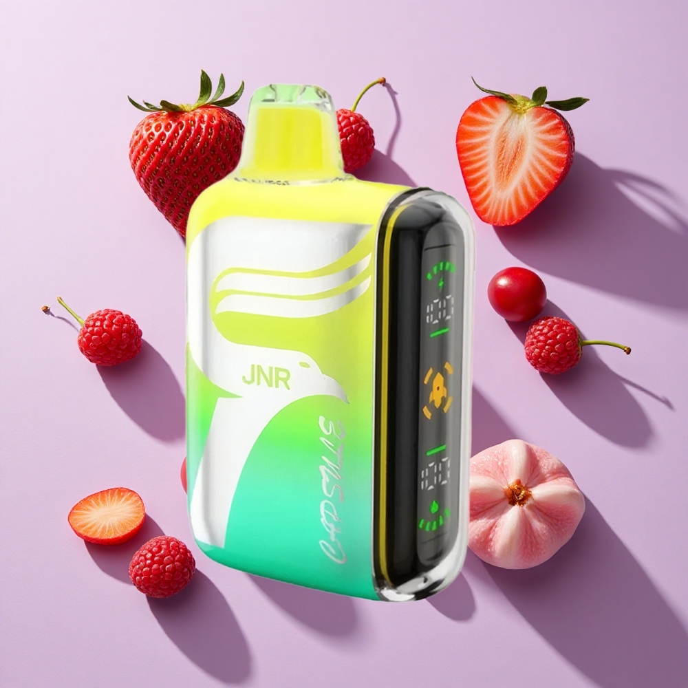 JNR Capsule 15000 Puffs Dual Mesh Strawberry Raspberry Cherry