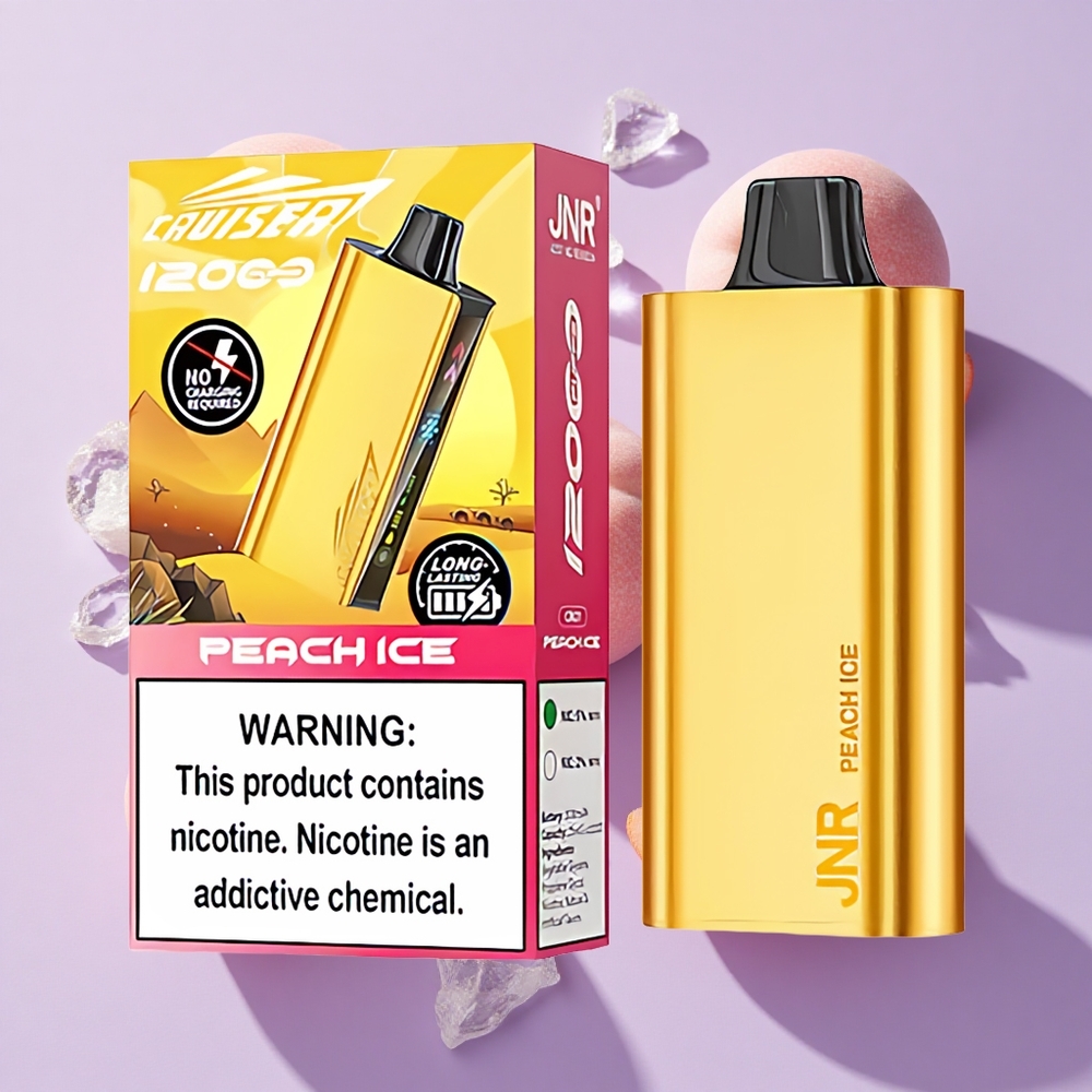 JNR Cruiser 12000 Puffs Built-in Battery Disposable Vape Peach Ice