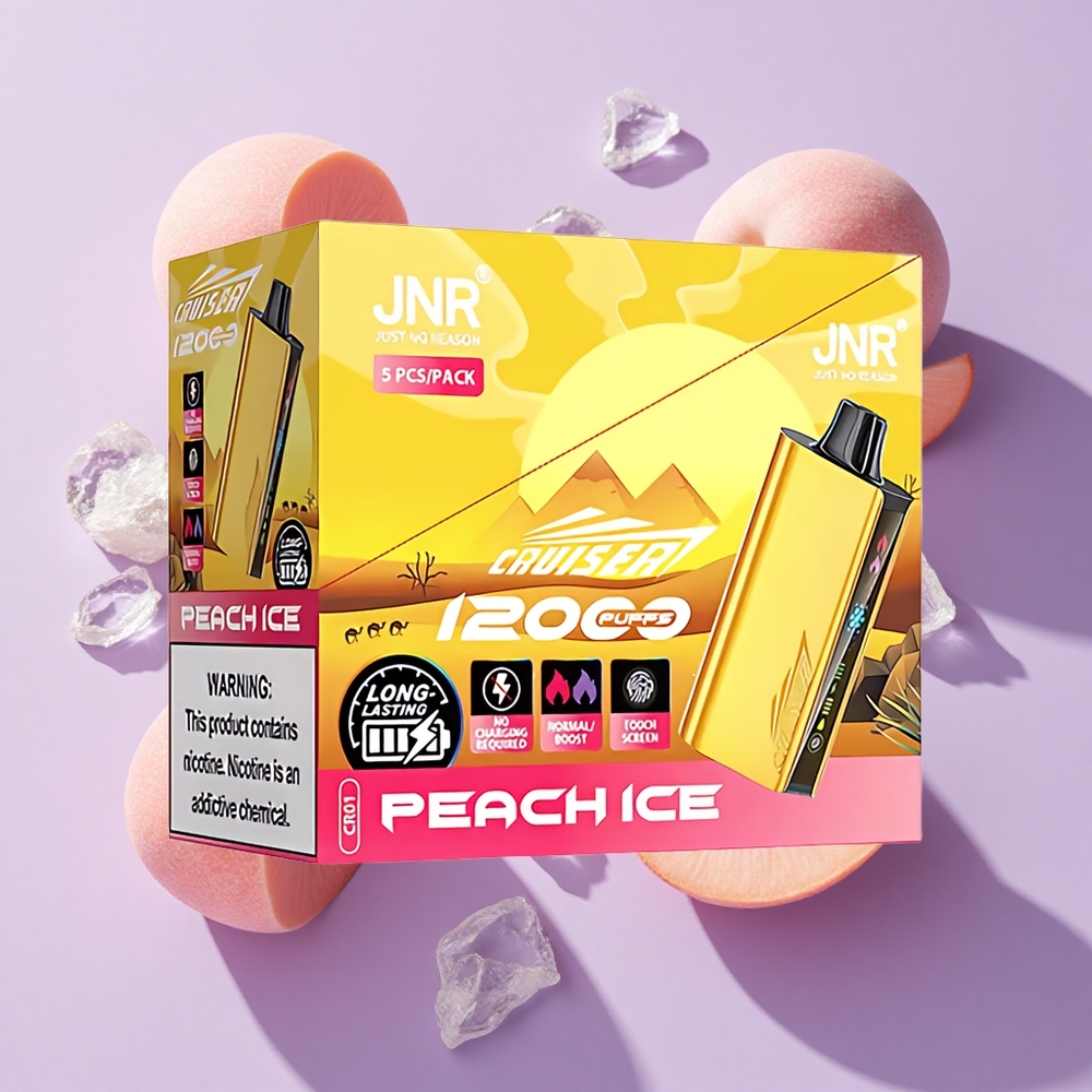 JNR Cruiser 12000 Puffs Built-in Battery Disposable Vape Peach Ice