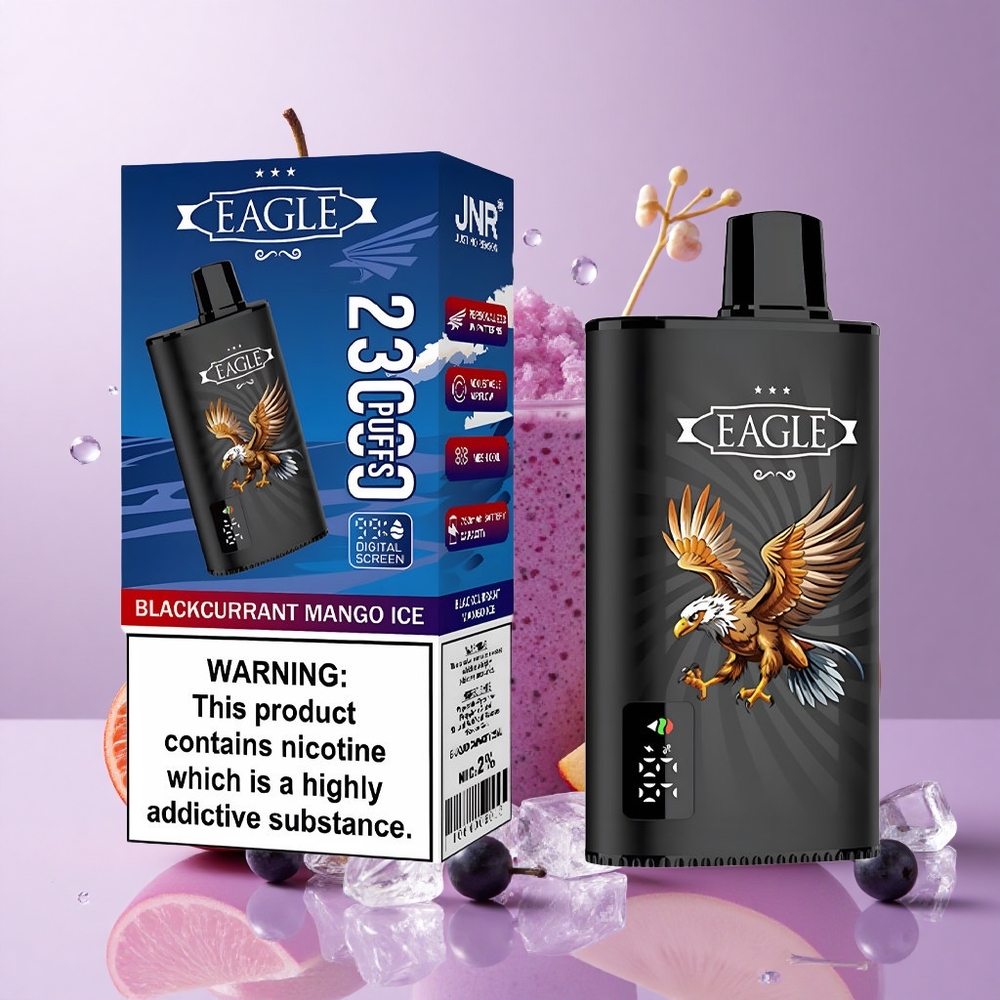 JNR EAGLE Smart 23000 Puffs Disposable Vape Blackcurrant Mango Ice with Digital Screen & 1.0ohm Mesh Coil